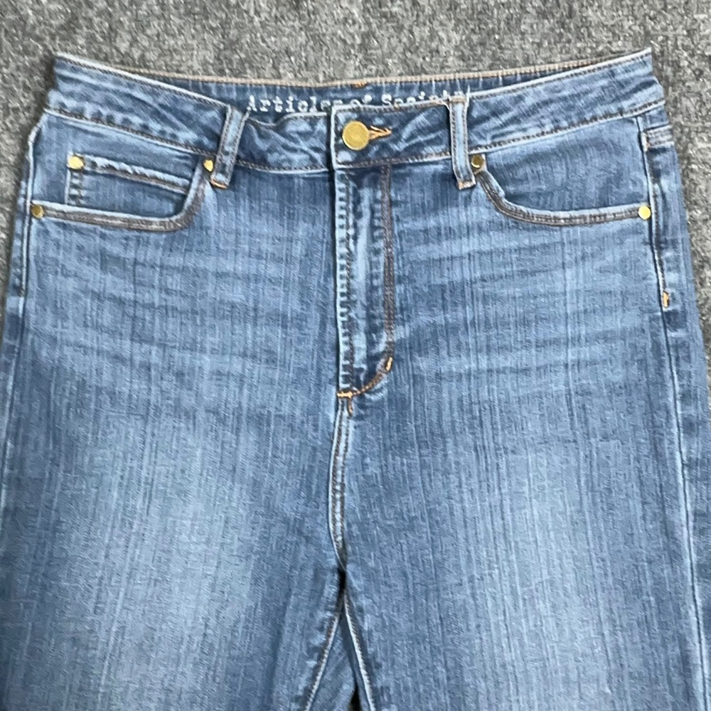 Articles of Society Bridgette Tiger High Rise Flare Jeans Blue 29 5090IM-465 - Picture 3 of 15
